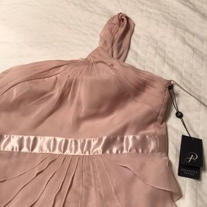 Adrianna Papell draped one shoulder dress